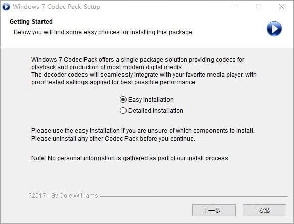 Windows7 Codec Pack