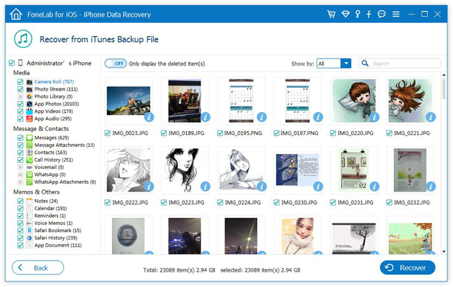 FoneLab iPhone Data Recovery截图