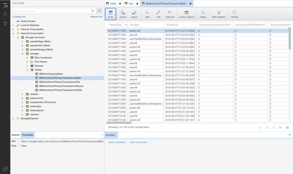 Azure Storage Explorer截图