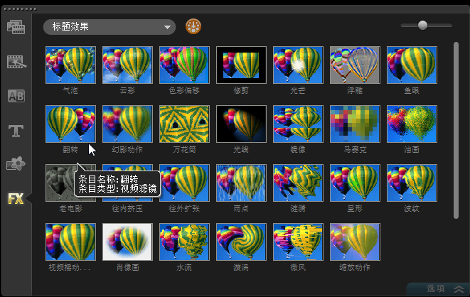 翻转滤镜效果