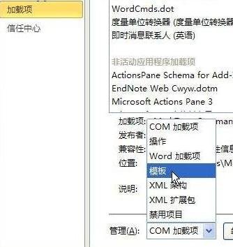 怎么删除Word 2010的MathTye加载项?