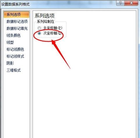 excel2007如何设置次坐标轴?excel2007设置次坐标轴教程