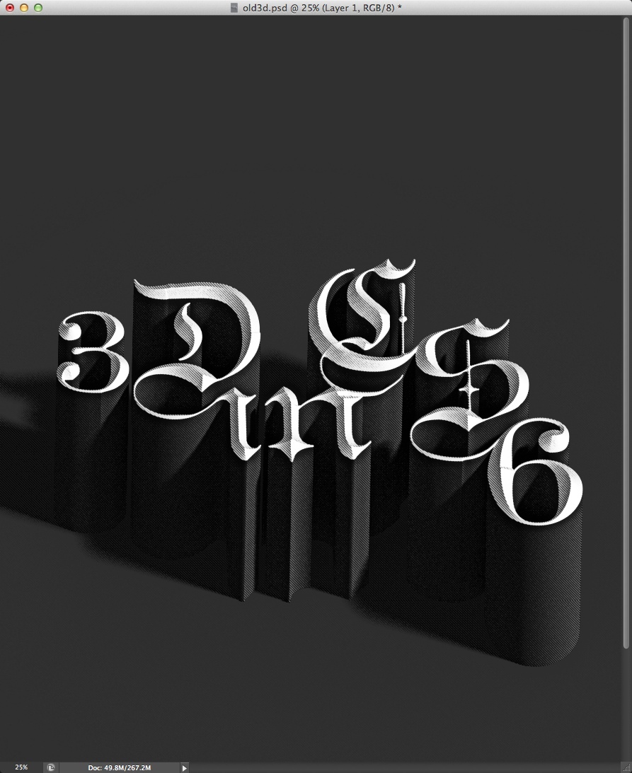 如何在Adobe Photoshop CS6中制作立体3D字母?