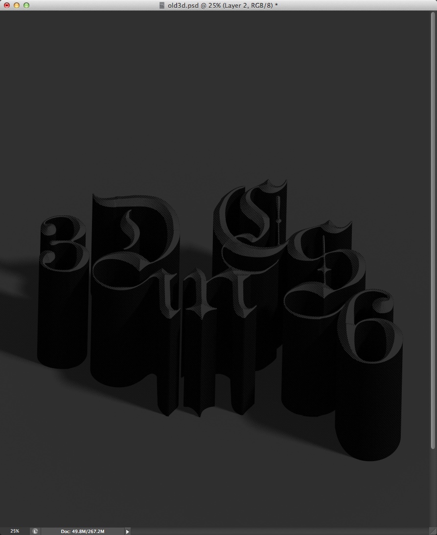 如何在Adobe Photoshop CS6中制作立体3D字母?