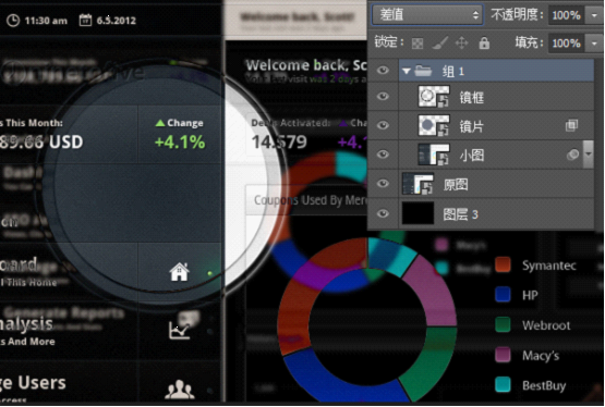 如何在Adobe Photoshop CS6中制作放大镜动画效果图?