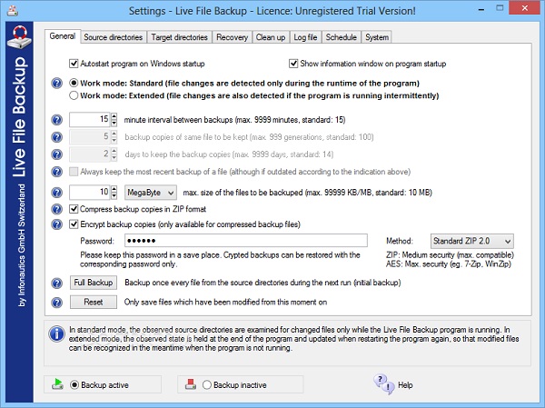 Live File Backup截图
