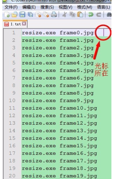 notepad++使用列块编辑模式的具体方法