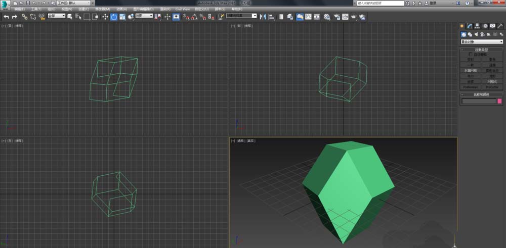 怎么在3dmax中绘制菱形十二面体模型?