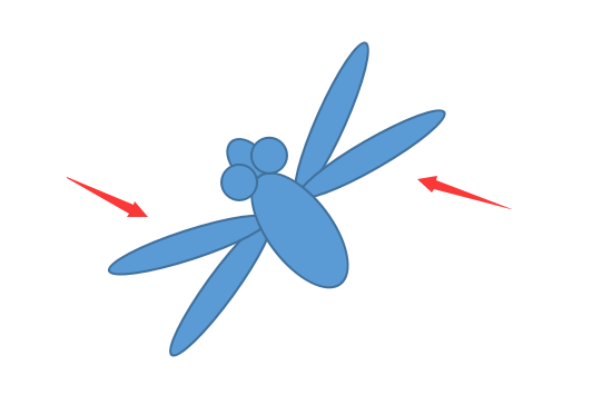使用WPS绘画出胖胖蜻蜓的具体操作步骤