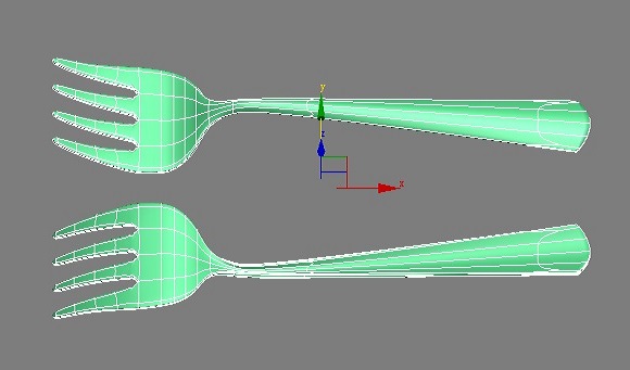 3DMAX制作叉子建模的详细操作过程