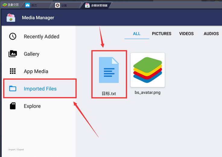 蓝叠模拟器怎么导入电脑文件？