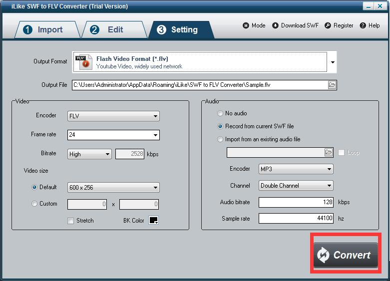 iLike SWF to FLV Converter