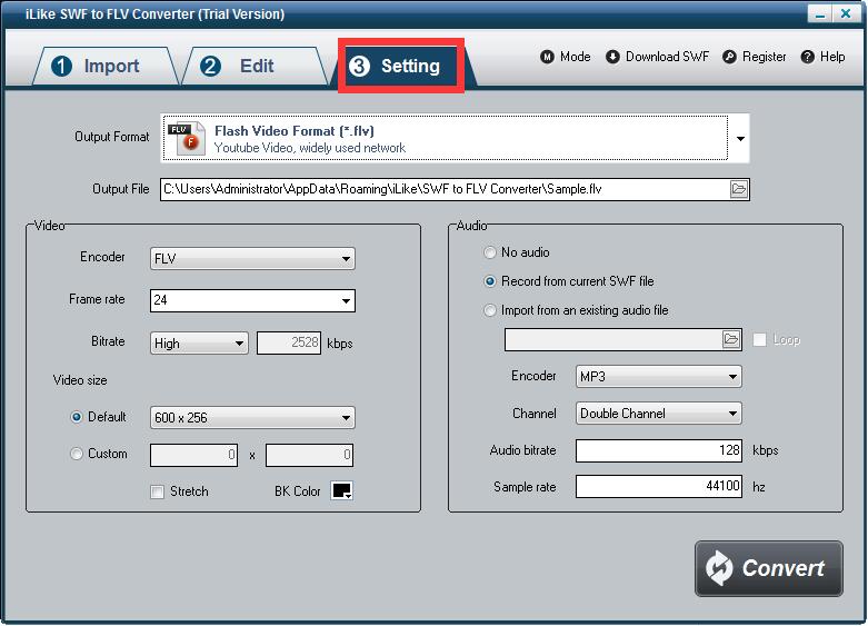 iLike SWF to FLV Converter