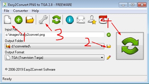Easy2Convert PNG to TGA使用说明