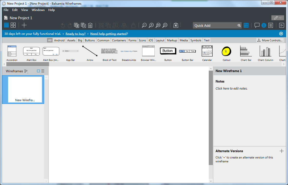 线框图软件(Balsamiq Wireframes)