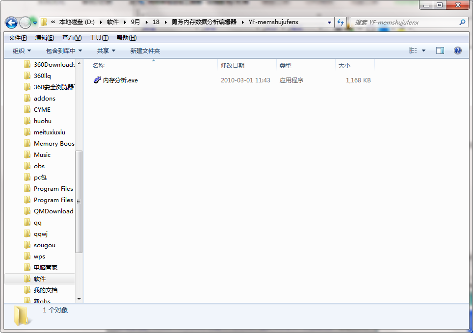 勇芳内存数据分析编辑器截图