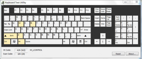 键盘测试软件(keyboard test utility)截图0
