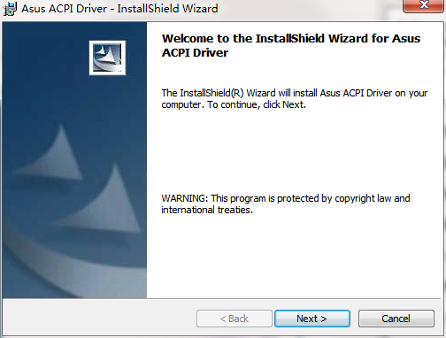 please install asus acpi driver