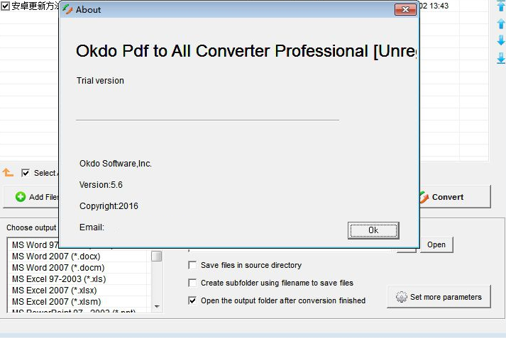 万能PDF转换软件(Okdo PDF to All Converter Pro) 5.6 官方版