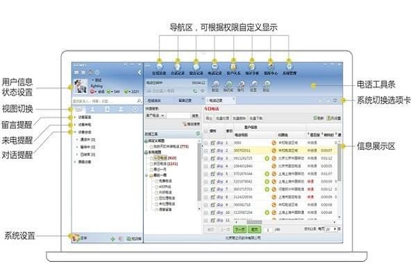 TQ云呼叫中心截图