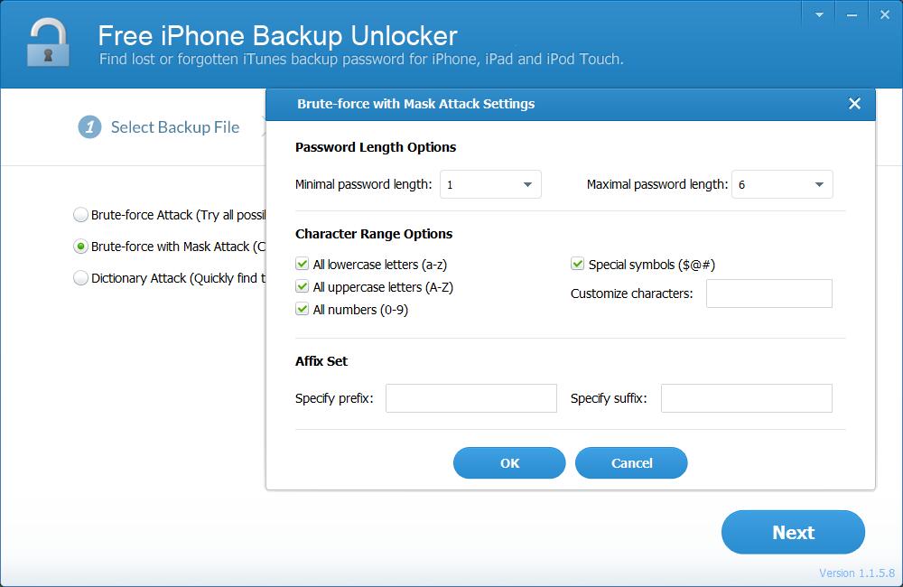 iLike Free iPhone Backup Unlocker