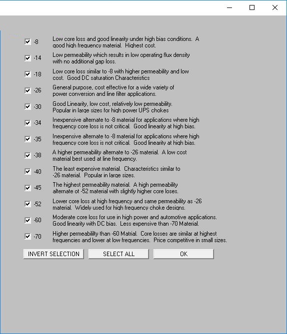 MICROMETALS(电感设计软件) 1.1 绿色版