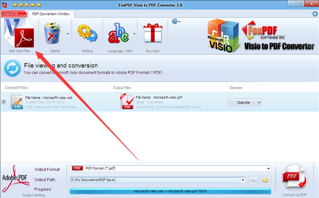 FoxPDF Visio to PDF Converter(Visio转PDF格式转换器)