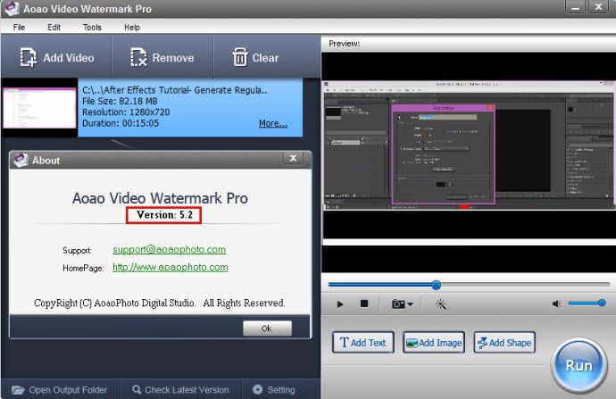 Aoao Video Watermark Pro视频加水印软件